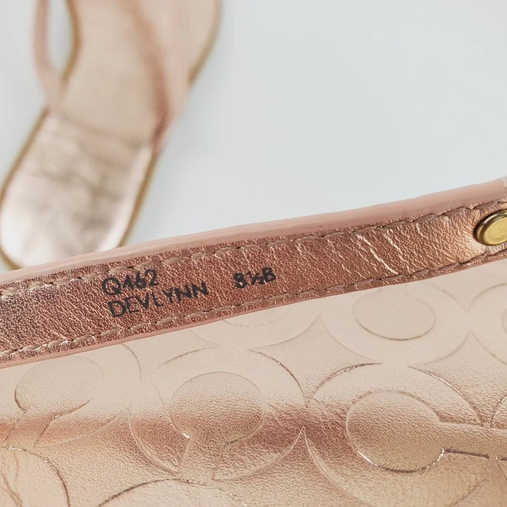 NEW Coach Devlynn Rose Gold Sandals - Picture 7 of 9